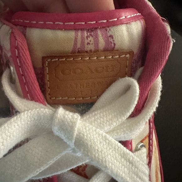 Coach Pink and White Women Sneakers - Picture 3 of 11